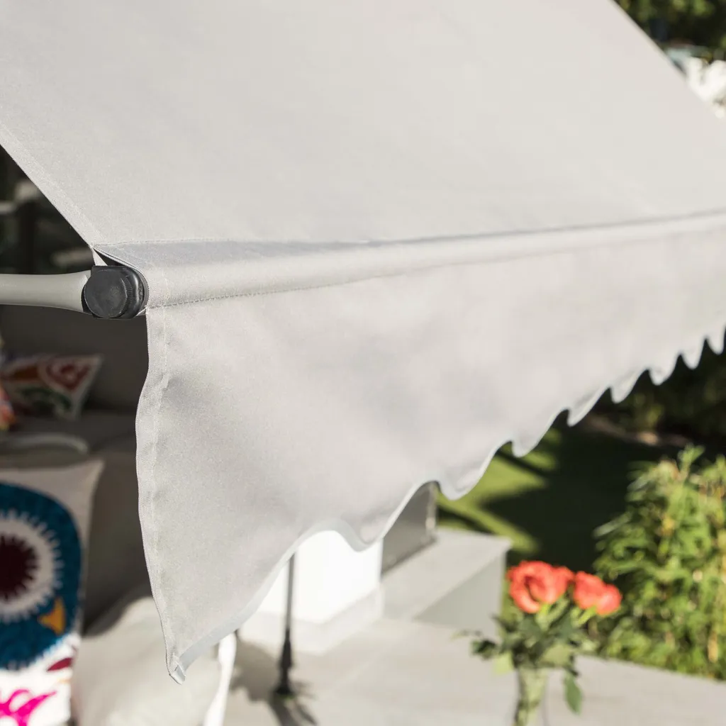 HI 62480 Klemmmarkise Markise B300xT120cm Hellgrau 3 HI 62480 Klemmmarkise Markise B300xT120cm Hellgrau – Bild 3