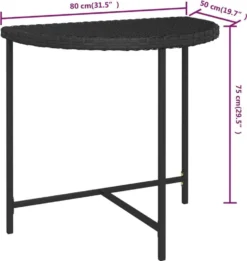 VidaXL Gartentisch Schwarz 80x50x75 Cm Poly Rattan -Grünwelt Exporteren Garten-Winkel ad7d7009a7400ab9930e8645a9fedf23
