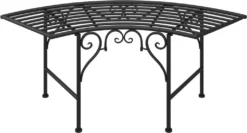 VidaXL Baumbank 113 Cm Schwarz Stahl -Grünwelt Exporteren Garten-Winkel af1ebd911077e0d01acb6ec914b3e4f8