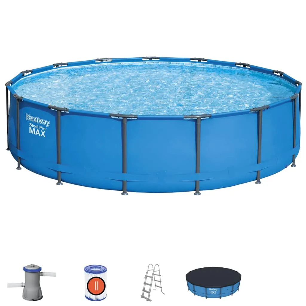 Bestway Frame Pool “Steel Pro™” Set 457x107 Cm - Rund - 14.970 L; 56488 14 Bestway Frame Pool “Steel Pro™” Set 457x107 Cm - Rund - 14.970 L; 56488 – Bild 14