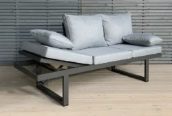 Aluminium Anthrazit, Kissen Hellgrau Kopfteilverstellung Rechts Und Links, Rückenverstellung Und Seitenteilverstellung Rechts Und Links, B/H/T Ca. 200 X 48 X 70 Cm -Grünwelt Exporteren Garten-Winkel aff160d1561acfb763aba5c00a43b851