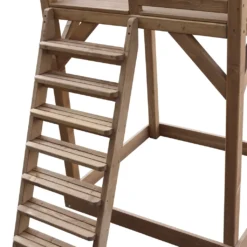 AXI Beach Tower Spielturm Aus Holz In Braun | Spielhaus Für Kinder Mit Grauer Rutsche Und Sandkasten | Stelzenhaus Für Den Garten -Grünwelt Exporteren Garten-Winkel b07661a984e7658900bb5325055da475