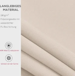 Outsunny Markise Gelenkarmmarkise Sonnenschutz Balkon Creme 3x2,5m -Grünwelt Exporteren Garten-Winkel b0978e9878e95276bfbcec687961f382