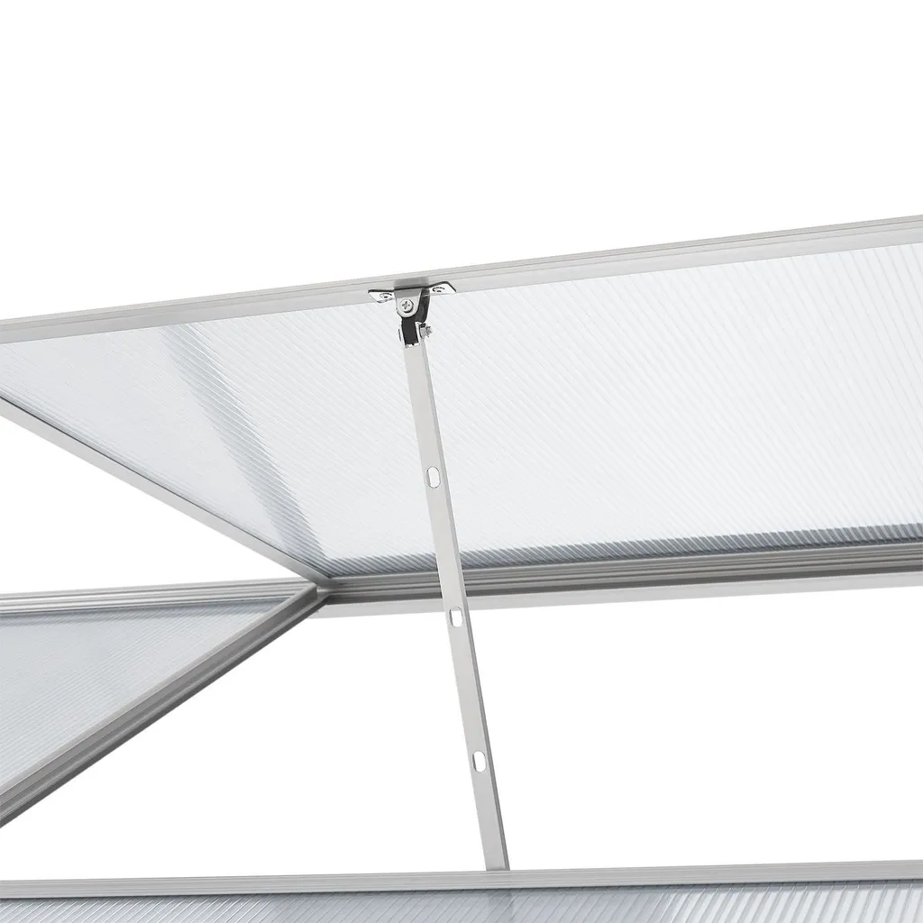 Juskys Aluminium Anlehn-Gewächshaus 2,4 M² – Treibhaus Mit Schiebetür, Fenster Zum Lüften & Stahl-Fundament – Stabiles Pflanzenhaus Für Garten 11 Juskys Aluminium Anlehn-Gewächshaus 2,4 M² – Treibhaus Mit Schiebetür, Fenster Zum Lüften & Stahl-Fundament – Stabiles Pflanzenhaus Für Garten – Bild 11