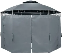 Tectake Gartenpavillon Siana Ø 3.5m - Anthrazit -Grünwelt Exporteren Garten-Winkel b20a7c2863c672e2314bee77b055e9fa