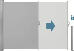 Tectake Aluminium Seitenmarkise Ausziehbar Mit Aufrollmechanismus - 200 X 300 Cm, Grau -Grünwelt Exporteren Garten-Winkel b2b2b06002caa4e4aff2cebd91d0b916