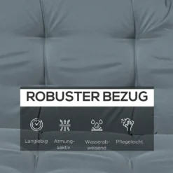 Outsunny Auflagen-Set Für Hollywoodschaukel 170 Cm Stuhlkissen Schaukelauflage Sitzkissen Gartenschaukel Gartenpolster Rückenkissen Seitenkissen Dunkelgrau -Grünwelt Exporteren Garten-Winkel b2e1d19973c7cf26c5ff78b2061992e6