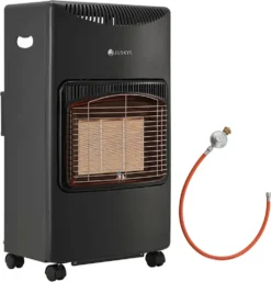 Juskys Keramik Gasheizung GS42US 4200 Watt Mit 3 Heizstufen, Druckregler & Schlauch - Mobil, Effizient & Energiesparend - Gasheizer Gasheizofen Gasheizgerät Heizstrahler