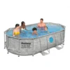 Bestway 56714 Oval Aufstellpool Mit Bullauge Swim Vista 427x250x100 CmGestalten: Oval, Maße: 4 - 4,99 M, Filterpumpe: 58383
