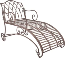 Esschert Design Liegestuhl Metall; MF011 -Grünwelt Exporteren Garten-Winkel b3f81a934375143a7f96f931b1efd6e4