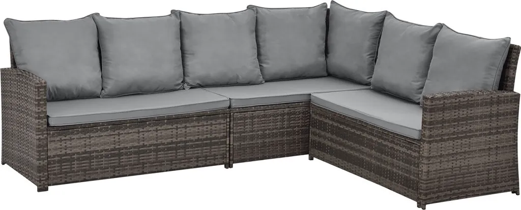 SVITA Monroe Garten-Lounge Set Polyrattan Lounge-Möbel Sitzgruppe Garten Braun 2 SVITA Monroe Garten-Lounge Set Polyrattan Lounge-Möbel Sitzgruppe Garten Braun – Bild 2