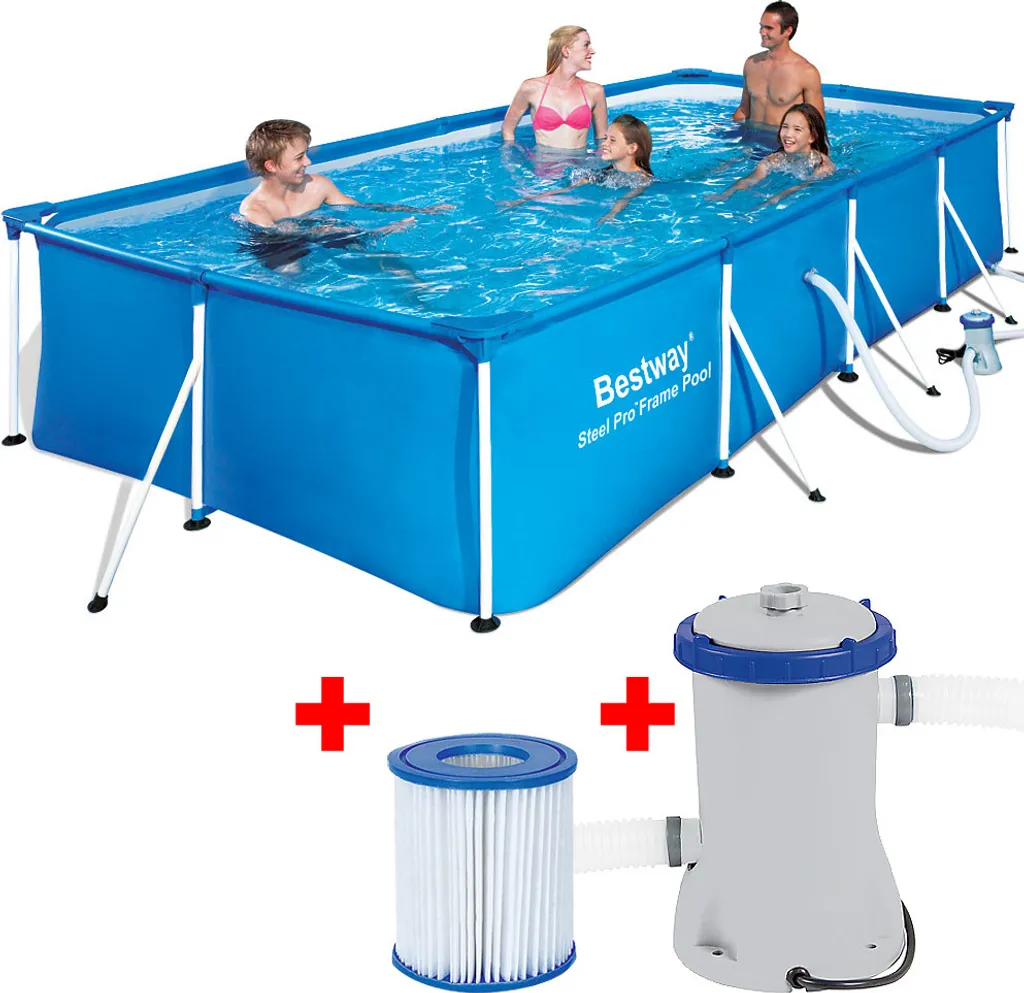Bestway Steel Pro Framepool Set 400 X 211 X 81 Cm Mit Filterpumpe 6 Bestway Steel Pro Framepool Set 400 X 211 X 81 Cm Mit Filterpumpe – Bild 6