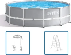 INTEX 26716GN Prism Frame Pool Inkl. GS-Filterpumpe Und Leiter (366x99cm) -Grünwelt Exporteren Garten-Winkel b496cca87f3c6822d0447f639fae7ac1