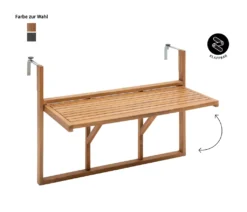 Dehner Balkon-Hängetisch, Klappbar, 90 X 65 X 41.7 Cm, FSC® Akazienholz, Dunkelgrau -Grünwelt Exporteren Garten-Winkel b4a5db37f1051b1ece28798134143d1c