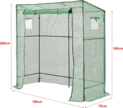 Gewächshaus Vlaardingen 198x78x200cm Mit Pultdach Foliengewächshaus Treibhaus Für Tomaten Stahlrahmen Grün 9 Gewächshaus Vlaardingen 198x78x200cm Mit Pultdach Foliengewächshaus Treibhaus Für Tomaten Stahlrahmen Grün -Grünwelt Exporteren Garten-Winkel b4a70d1b2748da542839ecadc7ac70e7