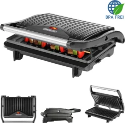 Monzana Kontaktgrill Antihaftbeschichtung BPA Frei Cool-Touch Griff Herausnehmbare Auffangschale 750W Tischgrill Sandwich Maker -Grünwelt Exporteren Garten-Winkel b4d3fc6dcc9645521afd9f48a2d72322
