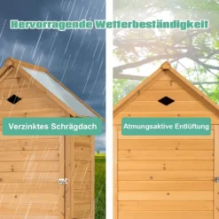 COSTWAY Gartenschrank Mit Satteldach Gerätehaus Wetterfest Geräteschuppen Werkzeugschrank Holz Geräteschrank 177x80x45cm 11 COSTWAY Gartenschrank Mit Satteldach Gerätehaus Wetterfest Geräteschuppen Werkzeugschrank Holz Geräteschrank 177x80x45cm -Grünwelt Exporteren Garten-Winkel b4e092b5407731145da11c8cc5b78066