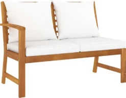 VidaXL 4-tlg. Garten-Lounge-Set Mit Auflagen Creme Massivholz Akazie -Grünwelt Exporteren Garten-Winkel b50045be56011eab11052a730b3205d5