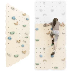 MAMOI® Kletterwand Für Kinderzimmer, Klettergerüst Und Spielgeräte Indoor, Klettern Mit Klettergriffe Für Kinder, Klettersteine, Kletterturm Mit Griffe, Turngeräte
