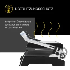 GUTFELS Kontaktgrill KG 8101 Si | Antihaftbeschichtete Grillplatten | 5 Autogrillprogramme | 2000 Watt | Silber -Grünwelt Exporteren Garten-Winkel b5b1cd01d7434cc7b70956d0cc14bbb7