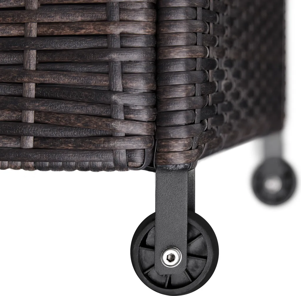 Tectake Auflagenbox Kiruna Mit Kunststoffgeflecht, 120x55x61,5cm, 270l - Braun 6 Tectake Auflagenbox Kiruna Mit Kunststoffgeflecht, 120x55x61,5cm, 270l - Braun – Bild 6