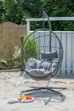 Hängesessel Modena Light Grey Mit Gestell -Grünwelt Exporteren Garten-Winkel b5cae8bcc4b546f16c947a8161159416