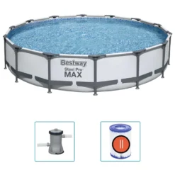 Bestway Frame Pool "Steel Pro" Set - Rund, 427 X 84 Cm; 56595 -Grünwelt Exporteren Garten-Winkel b6023f5a33e645e04f46daa7db82e15b