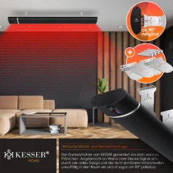 KESSER® Dunkelheizstrahler Heizstrahler Mit Fernbedienung & WiFi APP Terrassenheizer Infrarot-Heizstrahler Wand-Heizstrahler Schwarzstrahler Quarzstrahler Terrassenstrahler Balkonheizer Timer, Farbe:Schwarz, Größe:2400W 14 KESSER® Dunkelheizstrahler Heizstrahler Mit Fernbedienung & WiFi APP Terrassenheizer Infrarot-Heizstrahler Wand-Heizstrahler Schwarzstrahler Quarzstrahler Terrassenstrahler Balkonheizer Timer, Farbe:Schwarz, Größe:2400W -Grünwelt Exporteren Garten-Winkel b65cc314b104de28944cad48e71acc5a