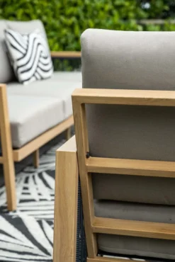 Garden Impressions Decala Lounge Set 4-teilig Aluminium Hell Teaklook Taupe -Grünwelt Exporteren Garten-Winkel b6959cd9434d0af631eb90c95eb85fdd