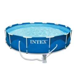 INTEX Frame Pool - Set Rondo Ø 366 X 76 Cm, Farbe: Blau; 128212NP -Grünwelt Exporteren Garten-Winkel b78ace9318474db6bcda7dc7789b3fdd