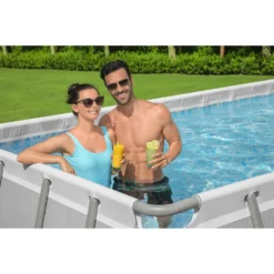 Bestway® Power Steel™ Frame Pool Komplett-Set Mit Filterpumpe 640 X 274 X 132 Cm , Lichtgrau, Eckig -Grünwelt Exporteren Garten-Winkel b7a3759a125967dbe3e9728e4a04422a