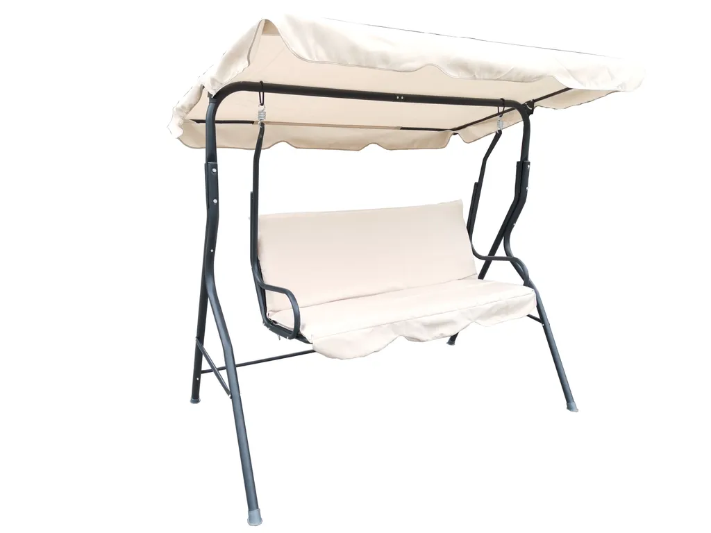 Linder Exclusiv 3-Sitzer Hollywoodschaukeln Gartenschaukel Mit Sonnendach Schaukelbank Gartenliege Beige 3 Linder Exclusiv 3-Sitzer Hollywoodschaukeln Gartenschaukel Mit Sonnendach Schaukelbank Gartenliege Beige – Bild 3