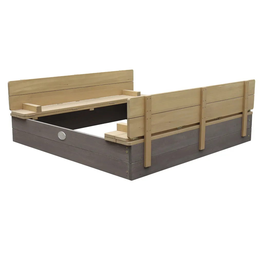 AXI Sandkasten Ella Aus Holz Mit Deckel XL | Sand Kasten Mit Sitzbank & Abdeckung Für Kinder In Grau & Braun | 120 X 120 Cm 1 AXI Sandkasten Ella Aus Holz Mit Deckel XL | Sand Kasten Mit Sitzbank & Abdeckung Für Kinder In Grau & Braun | 120 X 120 Cm