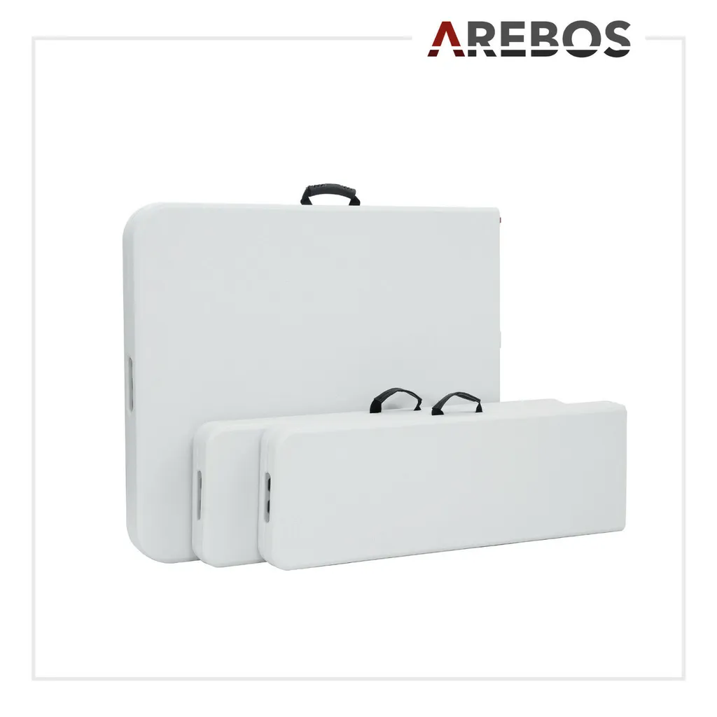AREBOS Bierzeltgarnitur Set Klapptisch 180cm + 2 X Klappbänke 3 AREBOS Bierzeltgarnitur Set Klapptisch 180cm + 2 X Klappbänke – Bild 3