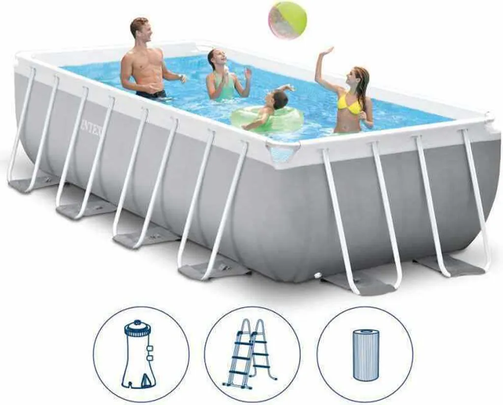 Intex Frame Pool Set Prism Quadra 400 X 200 X 100 Cm 11 Intex Frame Pool Set Prism Quadra 400 X 200 X 100 Cm – Bild 11