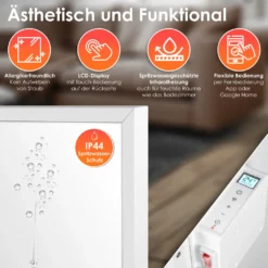 KESSER® Infrarotheizung Energiesparend Infrarot 2in1 Standgerät & Wandmontage Elektroheizung Mit Fernbedienung Thermostat & App-Steuerung Timer Elektrisch Heizpaneel Heizung Konvektor Standfüße, Farbe:Weiß, Größe:350W -Grünwelt Exporteren Garten-Winkel b8c288bed8a7aabecc7ebe3e3e39ba2f