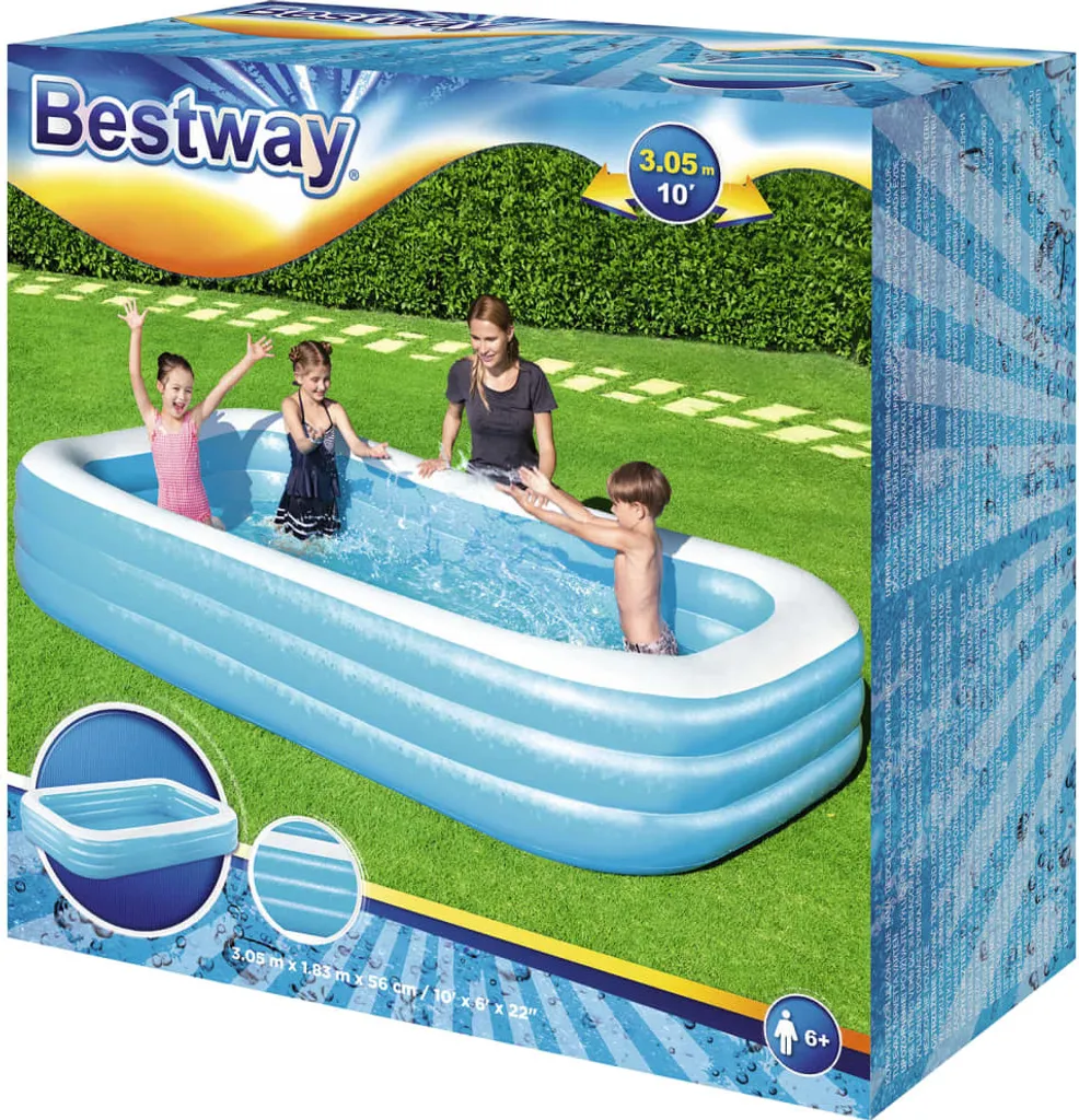 Bestway® Family Pool 305 X 183 X 56 Cm, Eckig 9 Bestway® Family Pool 305 X 183 X 56 Cm, Eckig – Bild 9