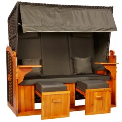 Intergrill Strandschönheiten Claudia Ostsee XXL Strandkorb 2,5-Sitzer VerschiedeneNachbildung Inkl Hülle Intergrill Strandkorb 2,5-Sitzer Claudia Ostsee Grau -Grünwelt Exporteren Garten-Winkel b8dc4b555c84262d16b8c62a5fa4e9c0