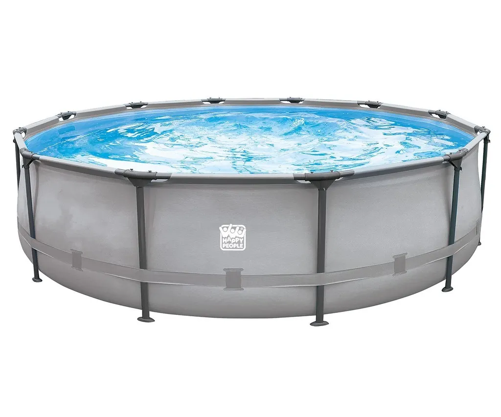 Happy People Stahlrahmenpool 366 X 100 Cm Im Set Grau 6 Happy People Stahlrahmenpool 366 X 100 Cm Im Set Grau – Bild 6