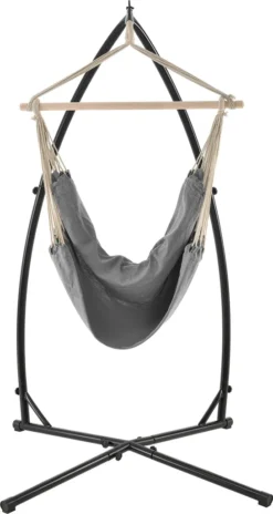 XXL Hängesessel Mit Gestell Grau Hängesitz Hängeschaukel Hängematte [casa.pro] -Grünwelt Exporteren Garten-Winkel b998b88d4f27505d88cd0c315c056ed7