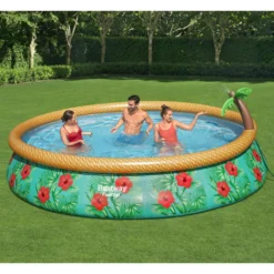 Bestway Fast Set™ Pool-Set Mit Filterpumpe "Paradise Palms", Rund, 457x84cm, 57416 34 Bestway Fast Set™ Pool-Set Mit Filterpumpe "Paradise Palms", Rund, 457x84cm, 57416 -Grünwelt Exporteren Garten-Winkel b9a210dcd880259e5a49fb6d55f33a40