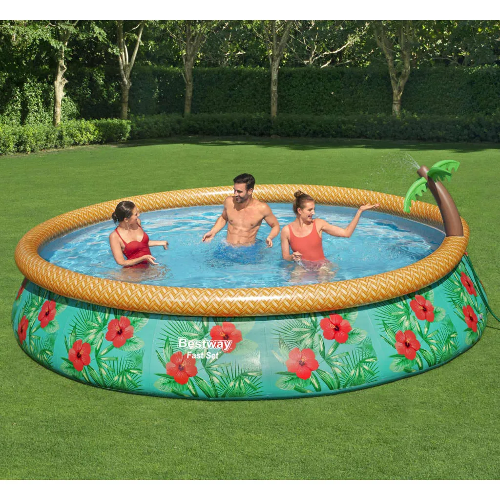 Bestway Fast Set™ Pool-Set Mit Filterpumpe "Paradise Palms", Rund, 457x84cm, 57416 15 Bestway Fast Set™ Pool-Set Mit Filterpumpe "Paradise Palms", Rund, 457x84cm, 57416 – Bild 15