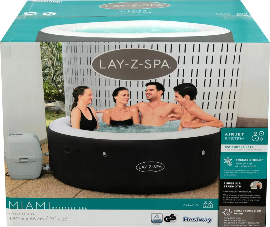 Bestway Whirlpool Lay-Z-Spa Miami AirJet 180 X 66 Cm Jacuzzi 6 Bestway Whirlpool Lay-Z-Spa Miami AirJet 180 X 66 Cm Jacuzzi – Bild 6