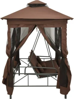 VidaXL Pavillon Umwandelbare Schaukelbank Kaffeebraun -Grünwelt Exporteren Garten-Winkel b9fc8b4e44479e2d4f61578f0ff3d352