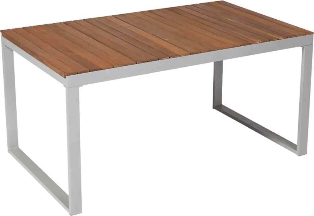 Merxx Gartenmöbelset "Silano" 7tlg. Mit Ausziehtisch 150/200 X 90 Cm - Aluminiumgestell Silber Mit Kunststoffgeflecht Graubeige Und Akazienholz 5 Merxx Gartenmöbelset "Silano" 7tlg. Mit Ausziehtisch 150/200 X 90 Cm - Aluminiumgestell Silber Mit Kunststoffgeflecht Graubeige Und Akazienholz – Bild 5