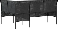 VidaXL Sofa In L-Form Mit Kissen Poly Rattan Schwarz -Grünwelt Exporteren Garten-Winkel bac9bcc78d3fa1afbf046e3908043d7e