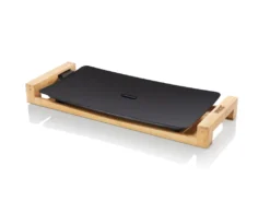 Princess 103026 Table Chef Pure Black, Arbeitsfläche, Aluminium, Bambus, Schwarz, Aluminium, Bambus, 500 X 250 Mm, 6 Person(en)