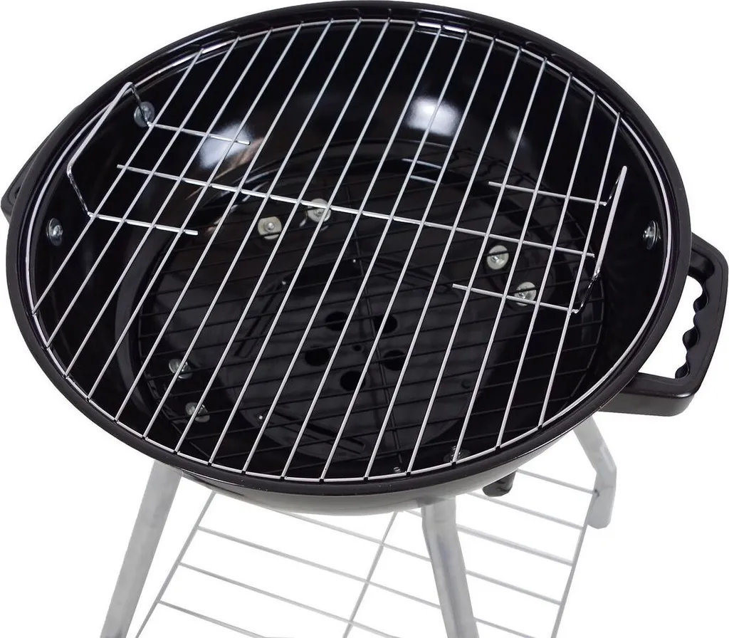 BBQ Collection Holzkohlegrill, Kugelgrill Rundgrill Ø 45 X 83 Cm Mit Deckel, Stabiler Standgrill Auf Rädern Mit Abnehmbarem Aschekasten & Ablagegitter, Schwarz 15 BBQ Collection Holzkohlegrill, Kugelgrill Rundgrill Ø 45 X 83 Cm Mit Deckel, Stabiler Standgrill Auf Rädern Mit Abnehmbarem Aschekasten & Ablagegitter, Schwarz – Bild 15