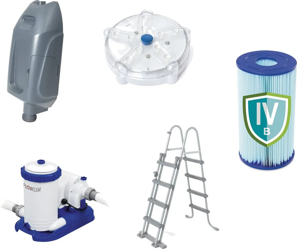 Bestway® Power Steel™ Comfort Jet Series™ Frame Pool-Set Mit Filterpumpe 610 X 366 X 122 Cm, Steinwand-Optik (Naturstein), Oval 11 Bestway® Power Steel™ Comfort Jet Series™ Frame Pool-Set Mit Filterpumpe 610 X 366 X 122 Cm, Steinwand-Optik (Naturstein), Oval – Bild 11