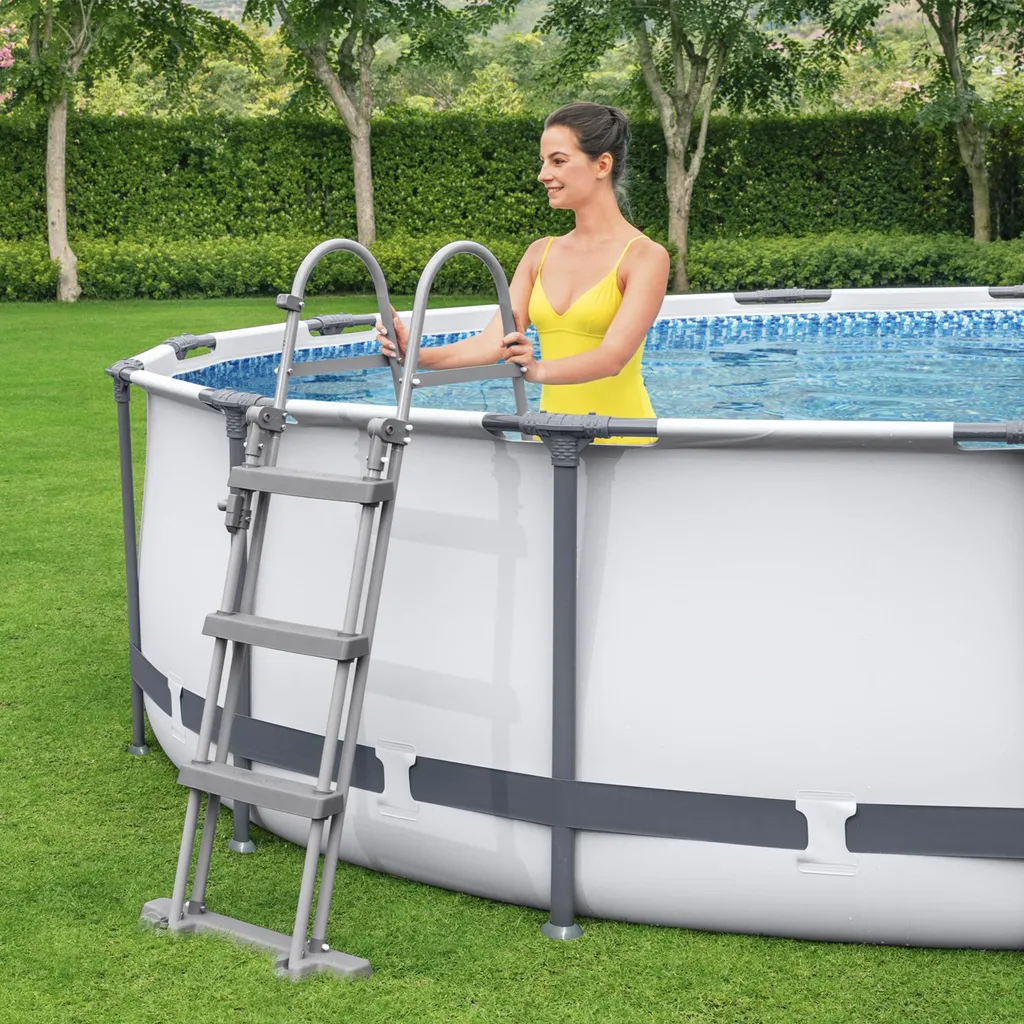 Bestway Steel Pro Max™ Frame Pool Komplett-Set, Rund, Mit Filterpumpe & Sicherheitsleiter 366 X 100 Cm, Schwimmbecken, Schwimmen, Pools 12 Bestway Steel Pro Max™ Frame Pool Komplett-Set, Rund, Mit Filterpumpe & Sicherheitsleiter 366 X 100 Cm, Schwimmbecken, Schwimmen, Pools – Bild 12